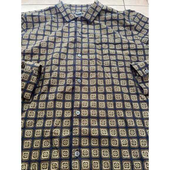 Todd Snyder Shirt Mens XXL Button Down Geometric Long Sleeve Loop Collar - Picture 3 of 8